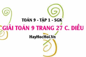 Giải Toán 9 trang 27 tập 1 Cánh Diều